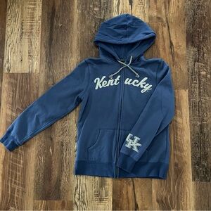 Source Unknown Blue Hoodie with White Accents